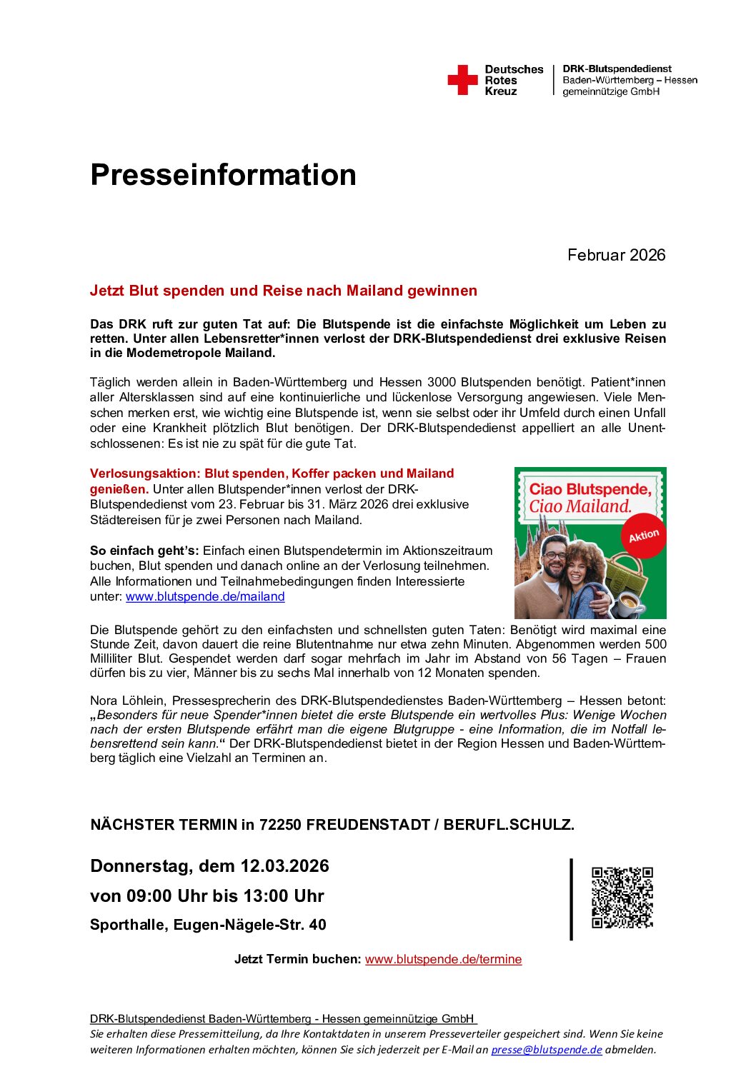 Pressemitteilung FREUDENSTADT BERUFL SCHULZ